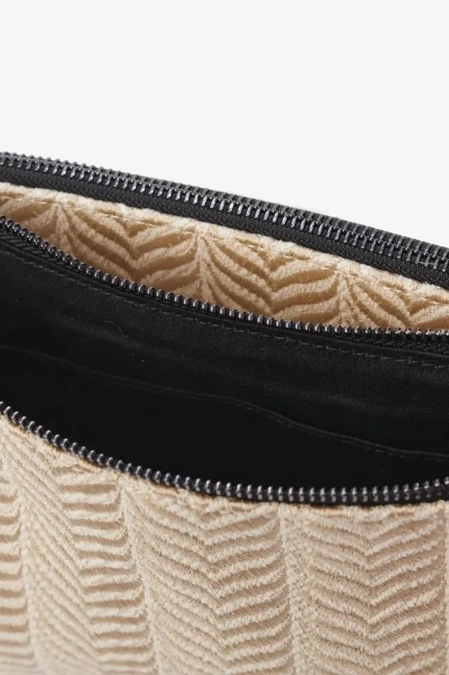 Lala Berlin Bags Crossbody Pouch Marte Canvas Chevron Cream 8211 Women