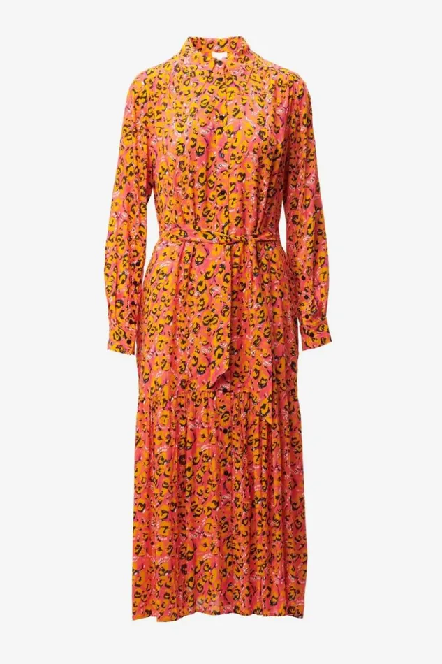Lala Berlin Dresses Dress Derry Viscose Leo Pink 8211 Women
