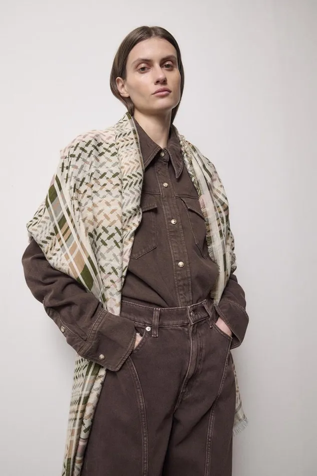 Lala Berlin Scarves and Triangles Scarf Avril Viscose Mix Dusk 8211 Women