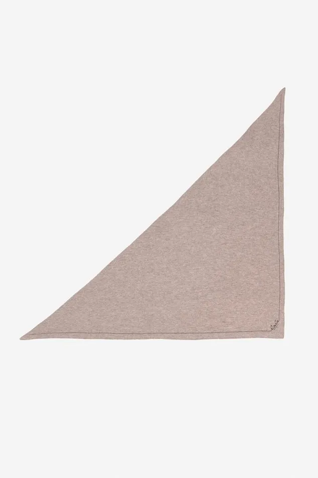 Lala Berlin Scarves and Triangles Triangle Solid Logo M Cashmere Stradivari Dark Brown Melange 8211 Women