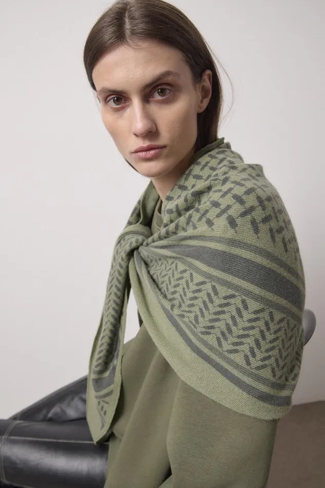 Lala Berlin Scarves and Triangles Triangle Trinity Cashmere Mossasphalt 8211 Women