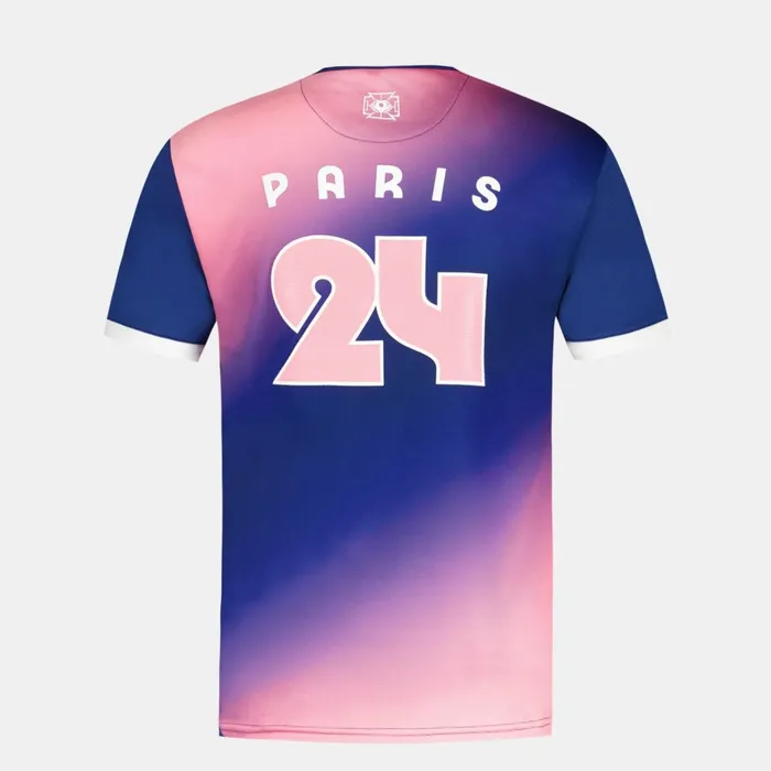 Le Coq Sportif Paris 2024 TShirt Blue Depthspink Carnation Men Tshirts And Tops Le Coq Sportif Paris 2024 TShirt Blue Depthspink Carnation Men Tshirts And Tops