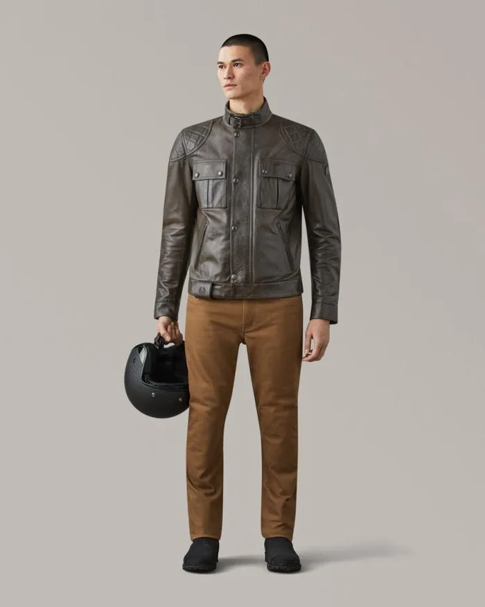 Leather Jackets Men Belstaff Brooklands Motorcycle Jacket Dark Belstaff Olive Leather Jackets Men Belstaff Brooklands Motorcycle Jacket Dark Belstaff Olive