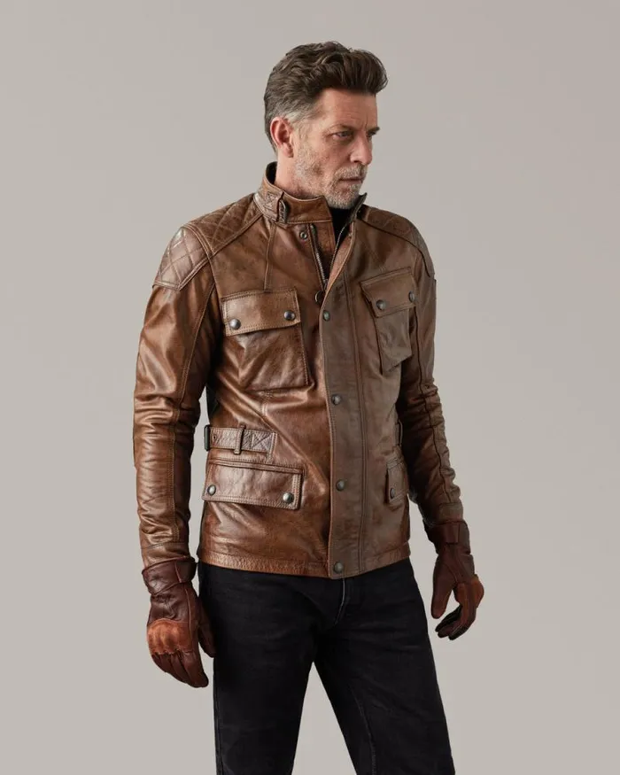 Leather Jackets Men Belstaff Turner Motorcycle Jacket Burnt Cuero Leather Jackets Men Belstaff Turner Motorcycle Jacket Burnt Cuero