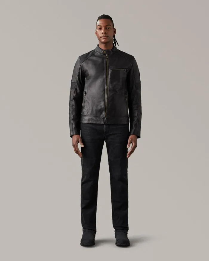 Leather Jackets Men Belstaff Vanguard Motorcycle Jacket Black Leather Jackets Men Belstaff Vanguard Motorcycle Jacket Black