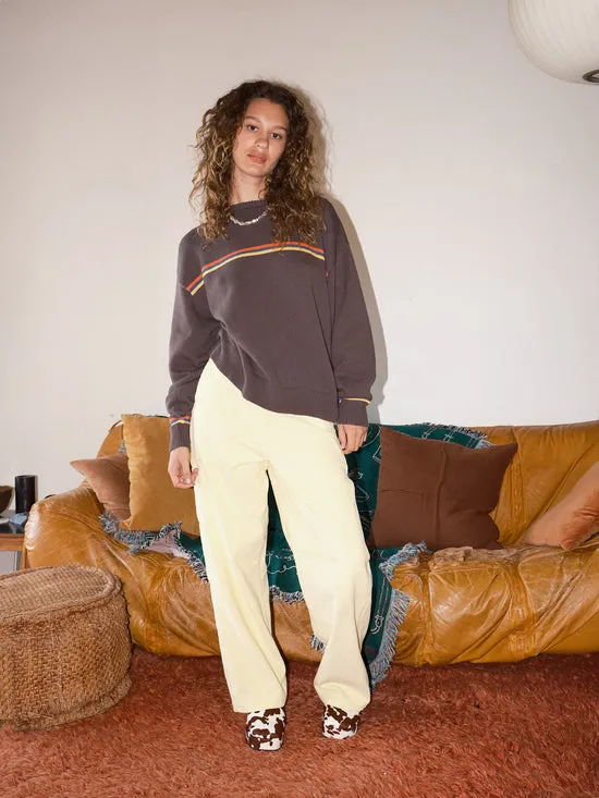 Lisa Says Gah 8220I Can8217t Believe it8217s Not Vintage8221 Crewneck Athletic Stripe Women Sweaters Lisa Says Gah 8220I Can8217t Believe it8217s Not Vintage8221 Crewneck Athletic Stripe Women Sweaters