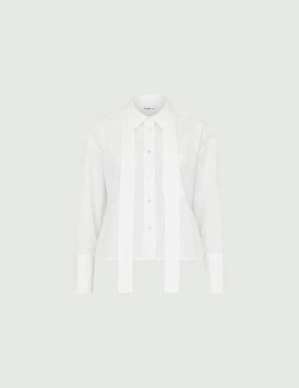 Marella Shirts Women Shirt With Removable Neckerchief White