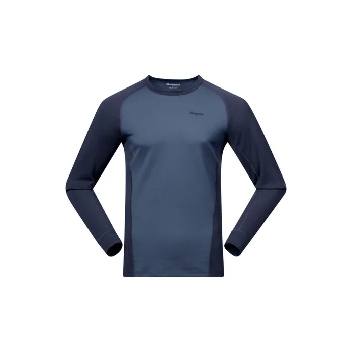 Men Bergans Of Norway Wool Longsleeved Shirts InnerDual Merino Long Sleeve Granite Blue Navy Blue Men Bergans Of Norway Wool Longsleeved Shirts InnerDual Merino Long Sleeve Granite Blue Navy Blue