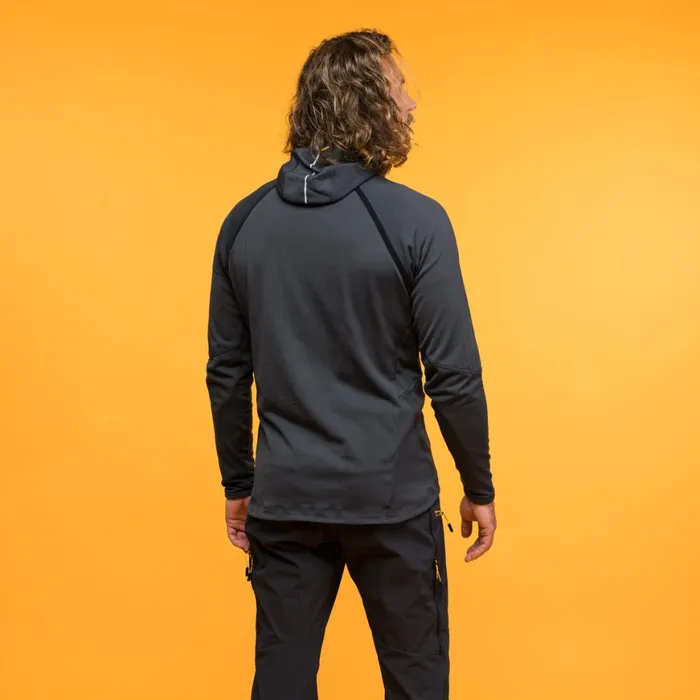 Men Bergans Of Norway Wool Y Mountainline Wooltech Midlayer Jacket Dark Shadow Grey