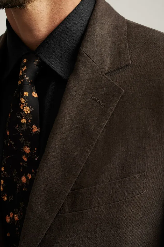 Men Bonobos Blazers and Sport Coats Jetsetter Italian Linen Blazer Dark Brown Men Bonobos Blazers and Sport Coats Jetsetter Italian Linen Blazer Dark Brown