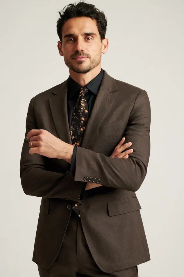 Men Bonobos Blazers and Sport Coats Jetsetter Italian Linen Blazer Dark Brown Men Bonobos Blazers and Sport Coats Jetsetter Italian Linen Blazer Dark Brown