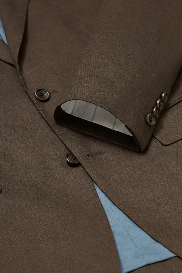 Men Bonobos Blazers and Sport Coats Jetsetter Italian Linen Blazer Dark Brown Men Bonobos Blazers and Sport Coats Jetsetter Italian Linen Blazer Dark Brown