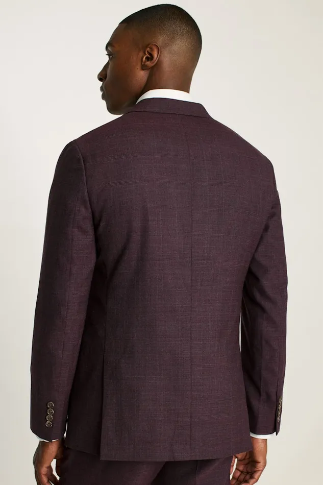 Men Bonobos Blazers and Sport Coats Jetsetter Stretch Wool Suit Jacket Burgundy Check Men Bonobos Blazers and Sport Coats Jetsetter Stretch Wool Suit Jacket Burgundy Check
