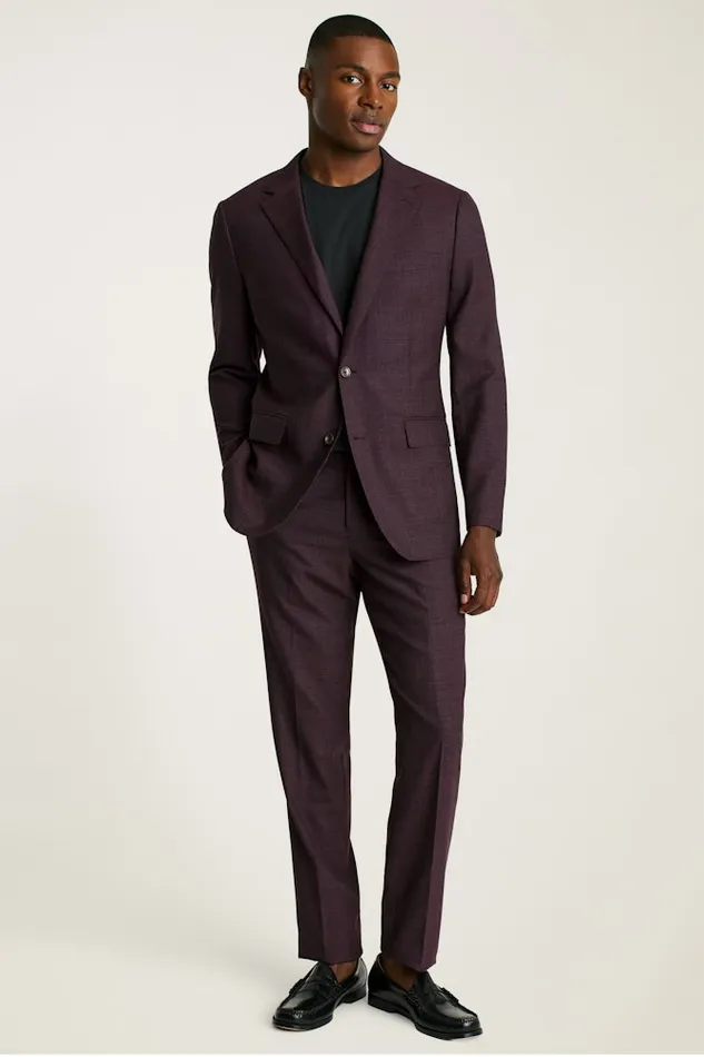 Men Bonobos Blazers and Sport Coats Jetsetter Stretch Wool Suit Jacket Burgundy Check Men Bonobos Blazers and Sport Coats Jetsetter Stretch Wool Suit Jacket Burgundy Check