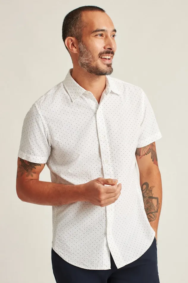 Men Bonobos Casual Shirts Button Up Your Style With Bonobos039 Riviera Short Sleeve Shirt Blue Seersucker Dot