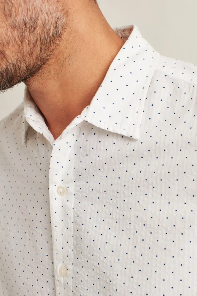 Men Bonobos Casual Shirts Button Up Your Style With Bonobos039 Riviera Short Sleeve Shirt Blue Seersucker Dot