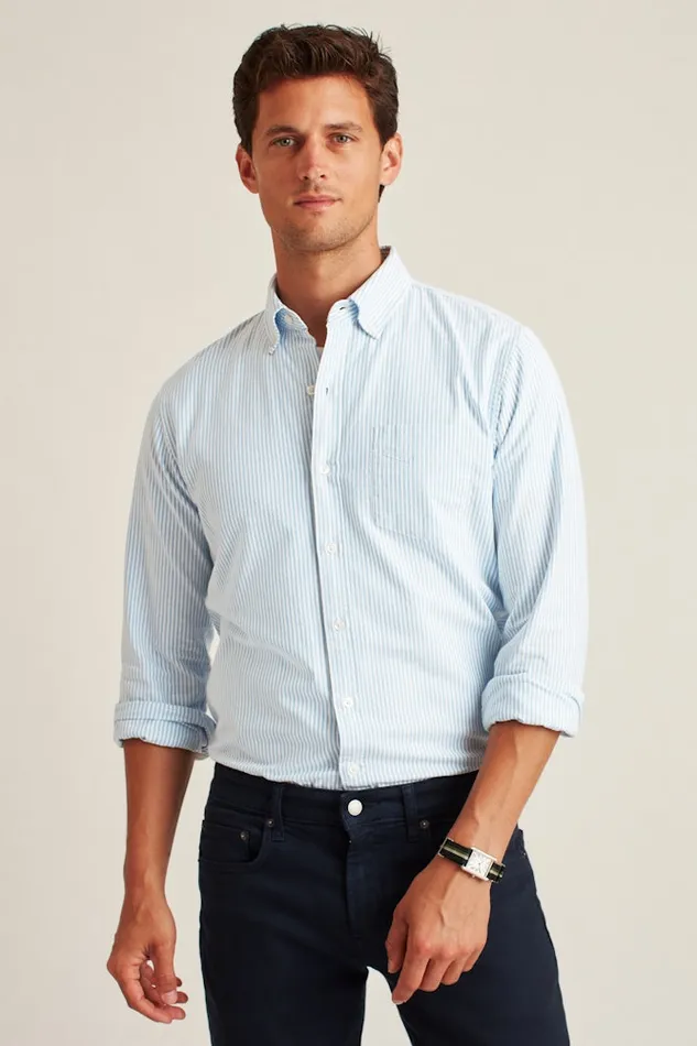 Men Bonobos Casual Shirts Everyday Oxford Shirt Classic Oxford Button Down Blue Classic Stripe Men Bonobos Casual Shirts Everyday Oxford Shirt Classic Oxford Button Down Blue Classic Stripe