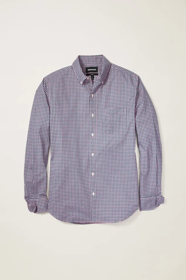 Men Bonobos Casual Shirts Stretch Everyday Shirt Bonobos Cotton Button Down Shirt Rose Teal Gingham Men Bonobos Casual Shirts Stretch Everyday Shirt Bonobos Cotton Button Down Shirt Rose Teal Gingham