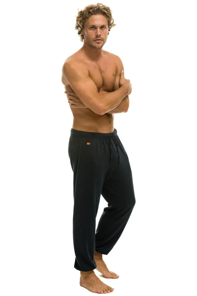 Men Bottoms Aviator Nation 5 STRIPE SWEATPANTS 8211 CHARCOAL Men Bottoms Aviator Nation 5 STRIPE SWEATPANTS 8211 CHARCOAL