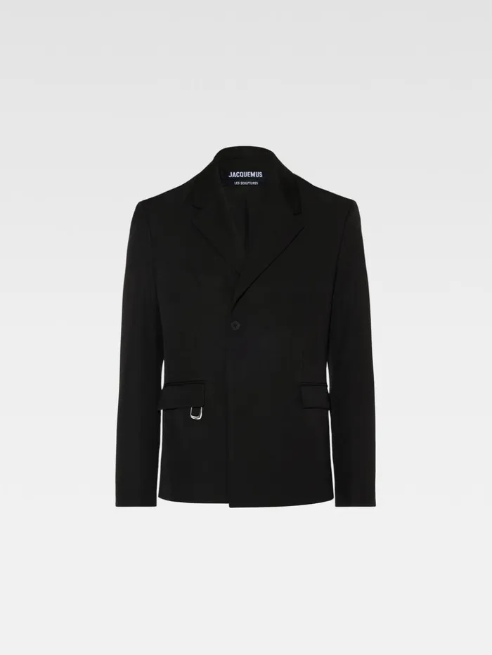 Men Coats and Jackets JACQUEMUS The Melo Jacket Black Men Coats and Jackets JACQUEMUS The Melo Jacket Black