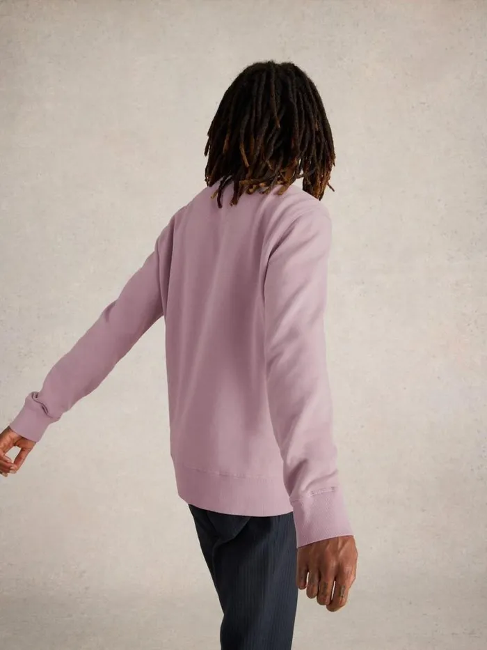 Men Crew Neck Sweat Mid Pink White Stuff Knitwear Men Crew Neck Sweat Mid Pink White Stuff Knitwear