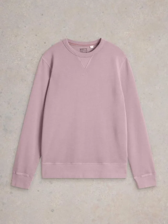 Men Crew Neck Sweat Mid Pink White Stuff Knitwear Men Crew Neck Sweat Mid Pink White Stuff Knitwear