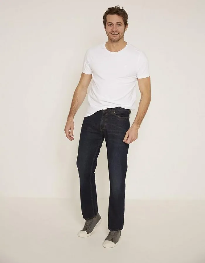 Men FatFace Jeans Straight Dark Vintage Wash Jeans Denim