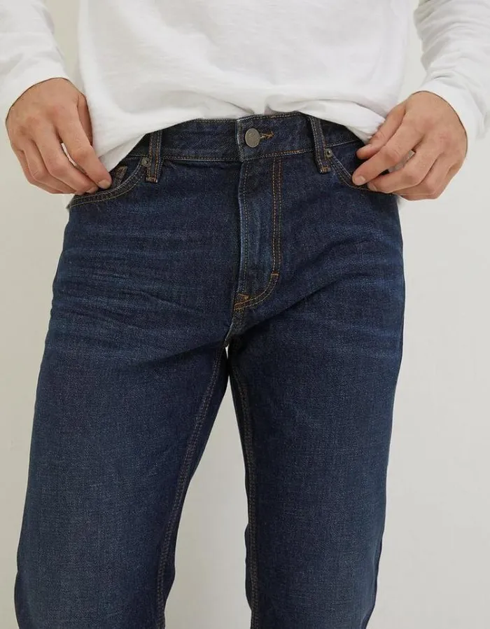 Men FatFace Jeans Straight Dark Vintage Wash Jeans Denim