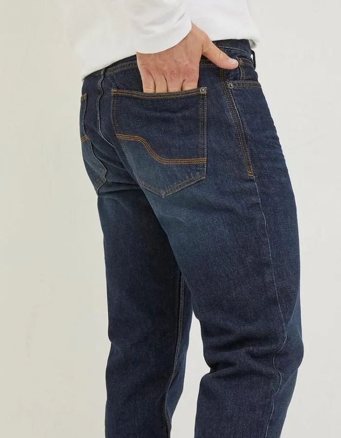 Men FatFace Jeans Straight Dark Vintage Wash Jeans Denim