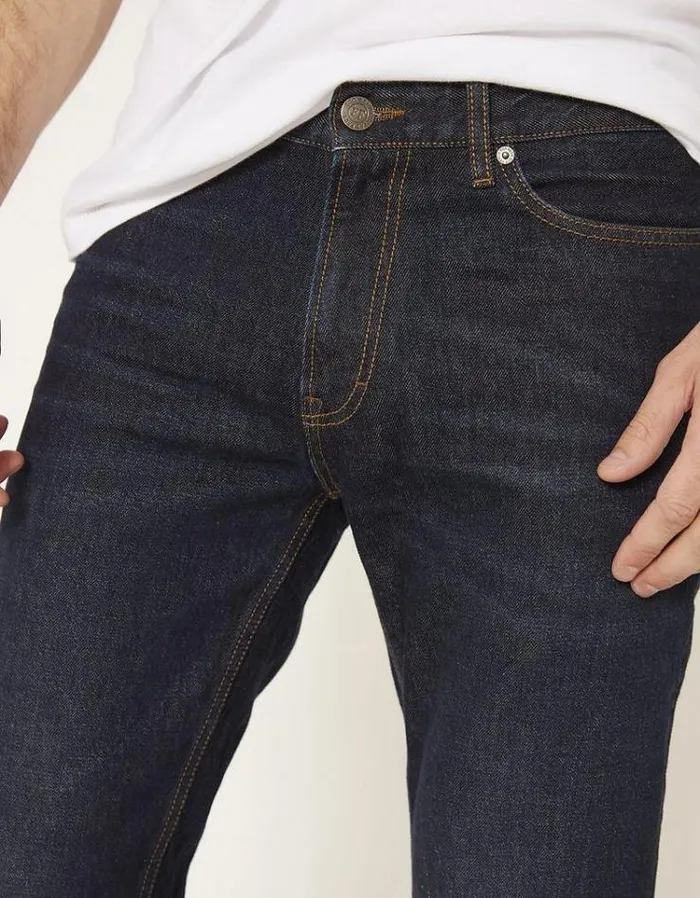 Men FatFace Jeans Straight Dark Vintage Wash Jeans Denim