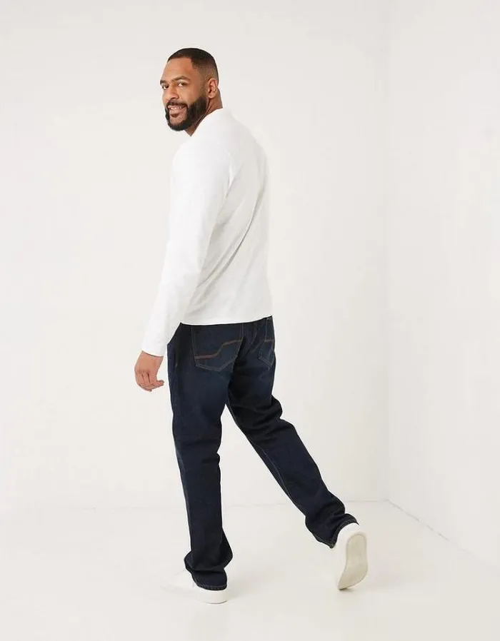 Men FatFace Jeans Straight Dark Vintage Wash Jeans Denim