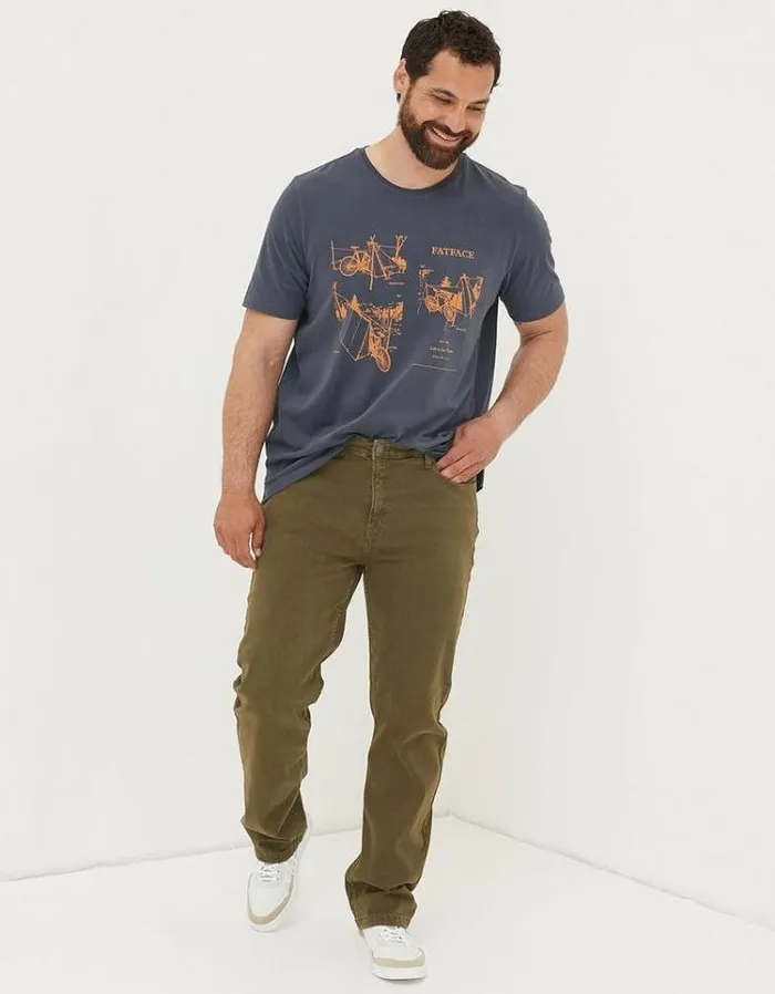 Men FatFace Men039s Sale Straight 5 Pocket Jeans Khaki Green