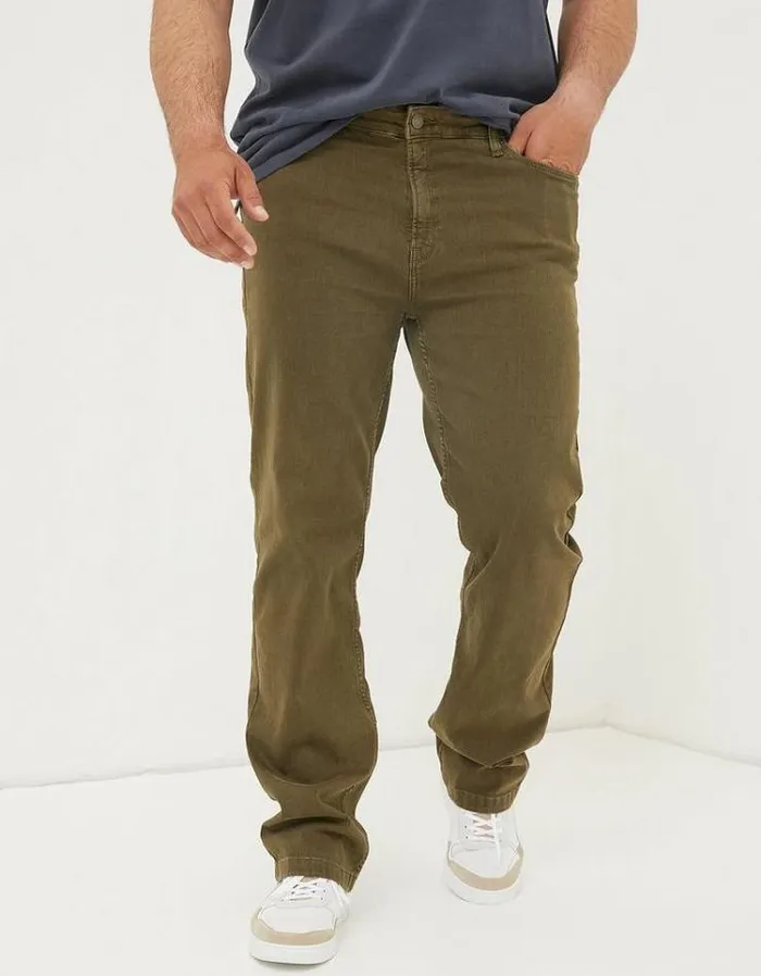 Men FatFace Men039s Sale Straight 5 Pocket Jeans Khaki Green