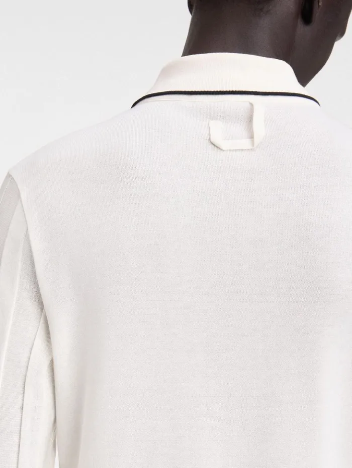 Men Knits JACQUEMUS The Tricot Longsleeve Polo Shirt Offwhite Men Knits JACQUEMUS The Tricot Longsleeve Polo Shirt Offwhite