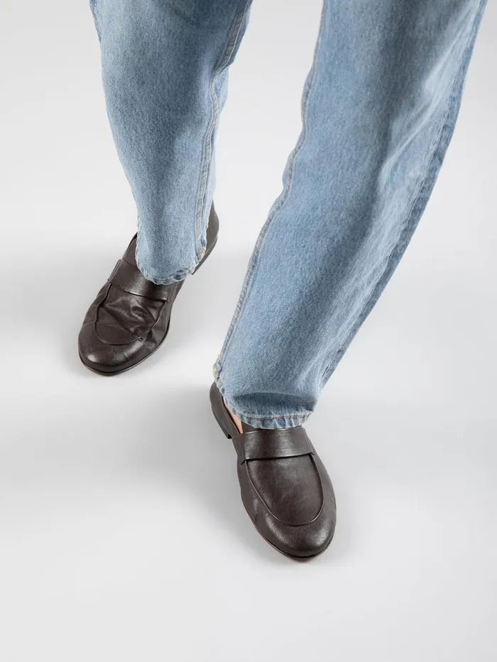 Men Officine Creative Footwear AIRTO 001 Brown Leather Penny Loafers Men Officine Creative Footwear AIRTO 001 Brown Leather Penny Loafers