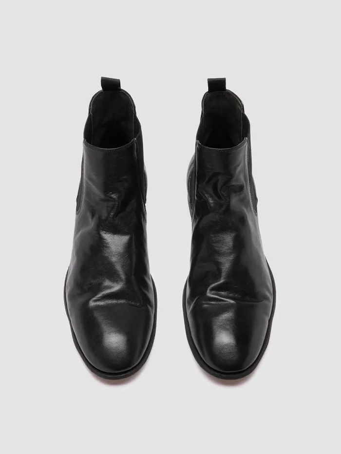 Men Officine Creative Footwear SOLITUDE 004 Black Leather Chelsea Boots Men Officine Creative Footwear SOLITUDE 004 Black Leather Chelsea Boots
