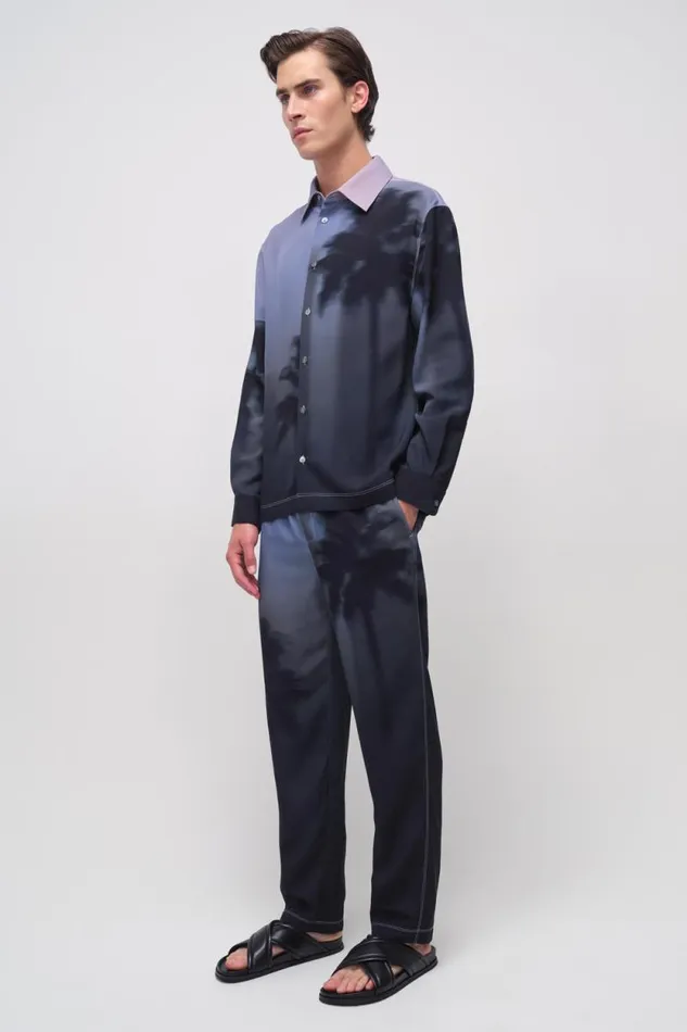 Men Pants and Bottoms Jonathan Simkhai Allister Pants Black Palm Print Pants Men Pants and Bottoms Jonathan Simkhai Allister Pants Black Palm Print Pants