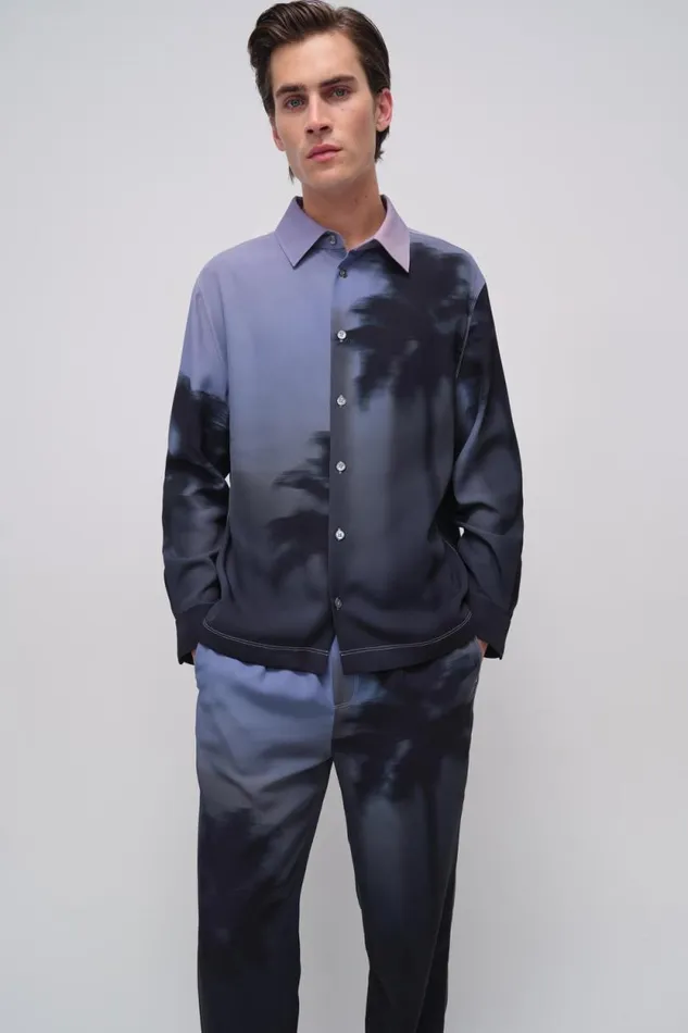 Men Pants and Bottoms Jonathan Simkhai Allister Pants Black Palm Print Pants Men Pants and Bottoms Jonathan Simkhai Allister Pants Black Palm Print Pants