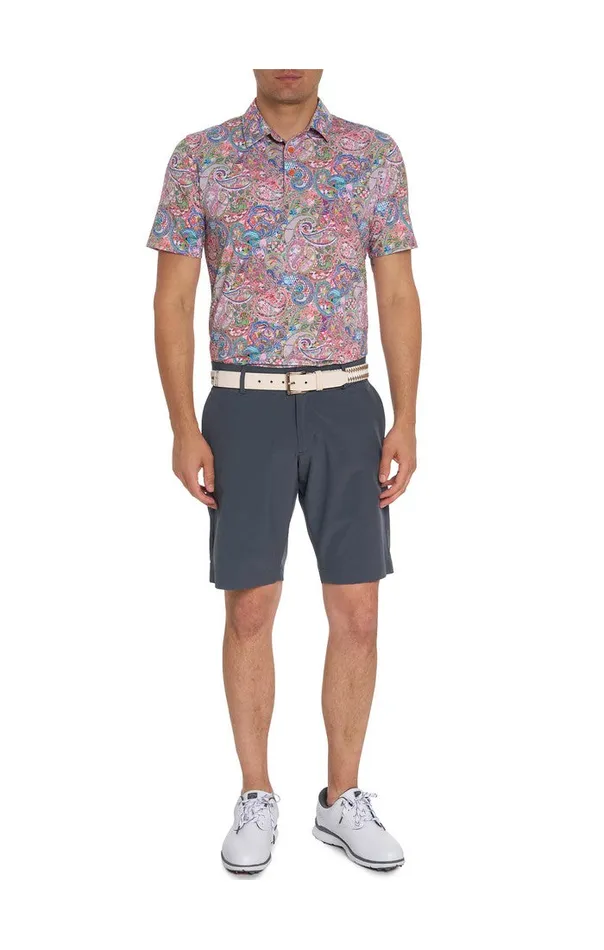Men Polos and TShirts Robert Graham GOLDBERG PERFORMANCE POLO Grey