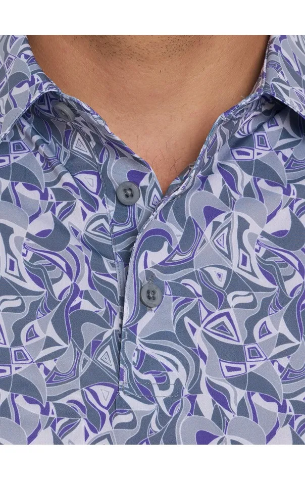 Men Polos and TShirts Robert Graham RETRO CLUB PERFORMANCE POLO Blue
