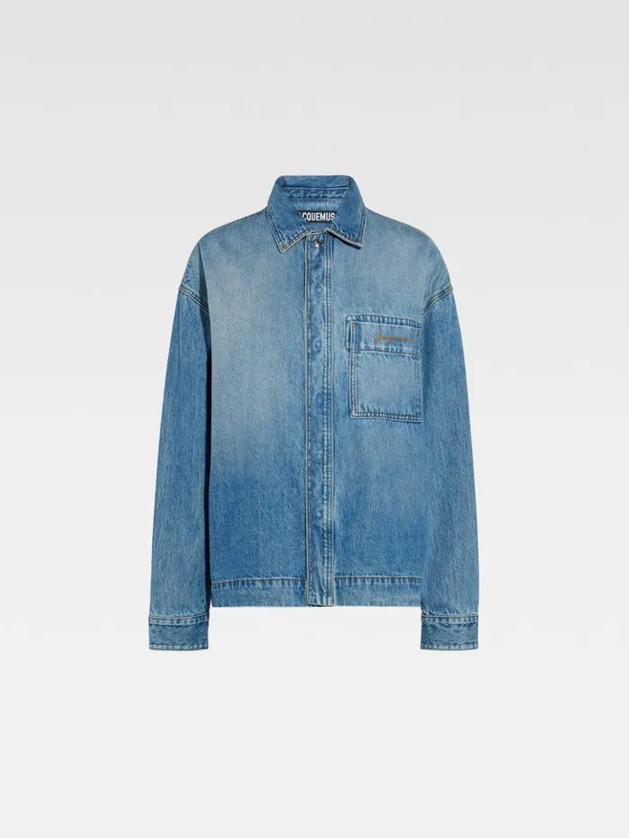 Men Shirts JACQUEMUS The DeNmes Denim Shirt Bluetabac Men Shirts JACQUEMUS The DeNmes Denim Shirt Bluetabac