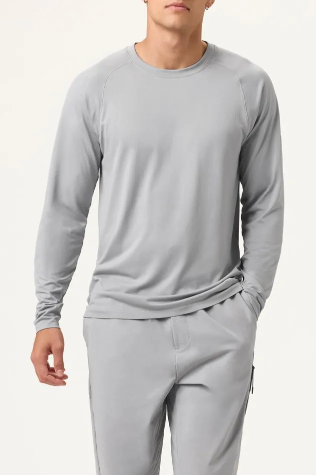 Men Tennis Fila Lucky Ace Seamless Long Sleeve Top 050 Ultimate Gray Men Tennis Fila Lucky Ace Seamless Long Sleeve Top 050 Ultimate Gray