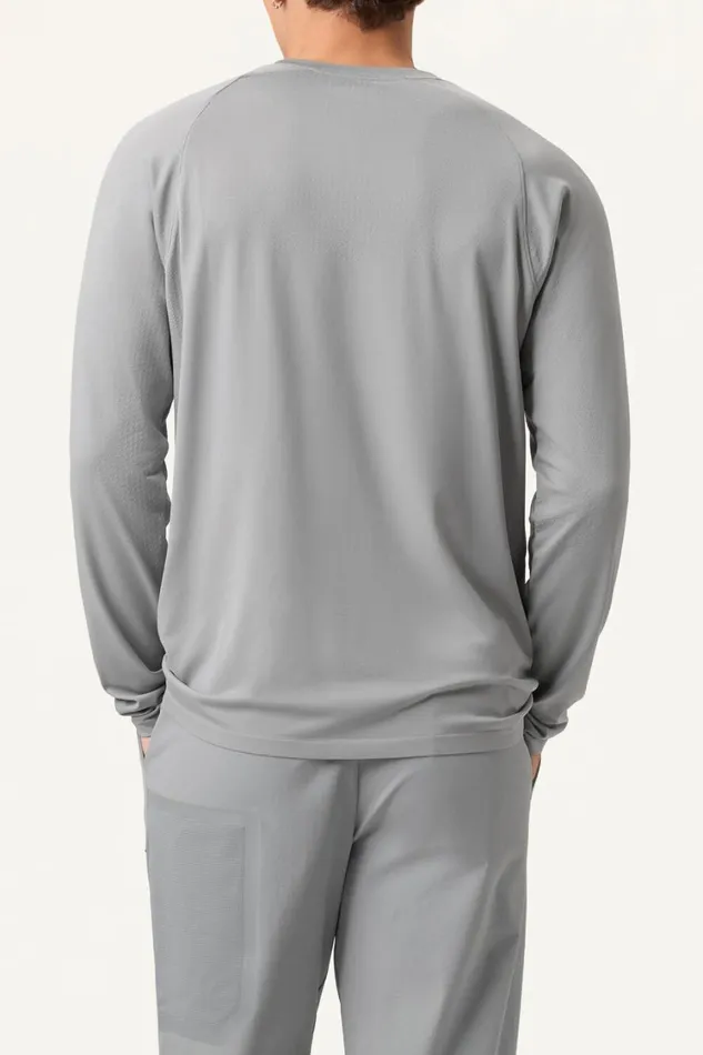 Men Tennis Fila Lucky Ace Seamless Long Sleeve Top 050 Ultimate Gray Men Tennis Fila Lucky Ace Seamless Long Sleeve Top 050 Ultimate Gray