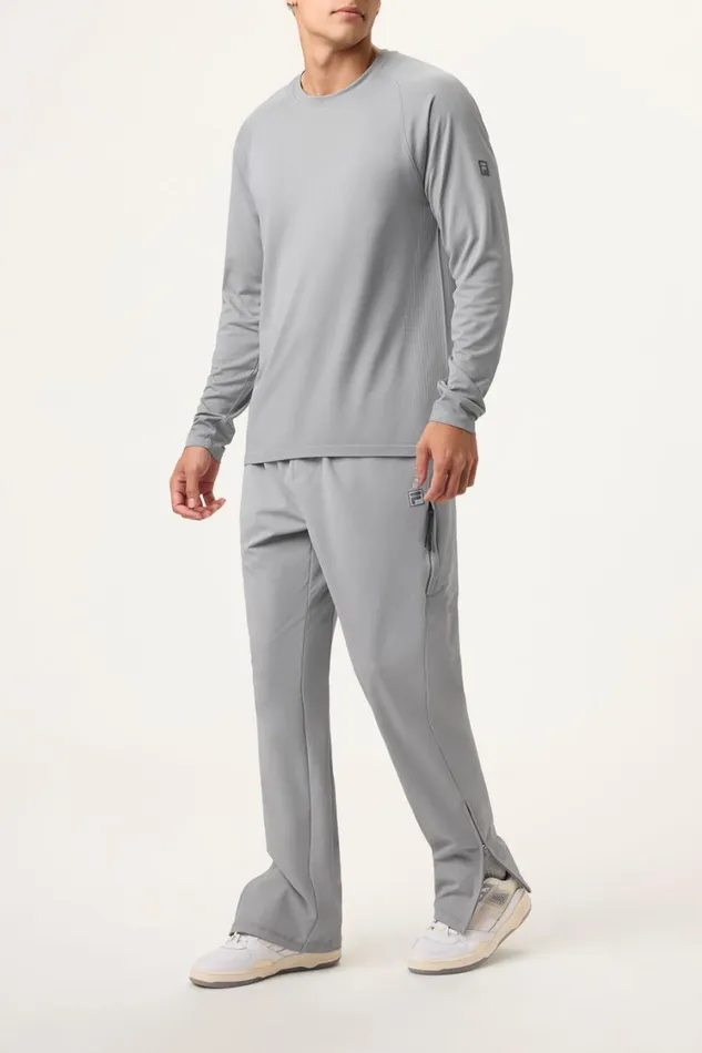 Men Tennis Fila Lucky Ace Seamless Long Sleeve Top 050 Ultimate Gray Men Tennis Fila Lucky Ace Seamless Long Sleeve Top 050 Ultimate Gray