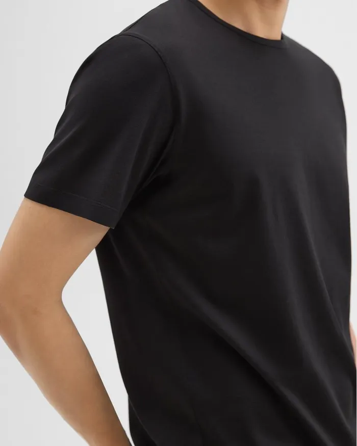 Men Theory TShirts Polos Precise Tee In Pima Cotton Jersey Black