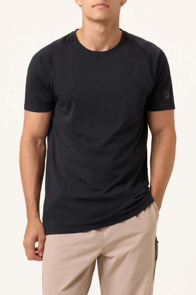 Men Tops and TShirts Fila Lucky Ace Short Sleeve Seamless Crew 001 Black Men Tops and TShirts Fila Lucky Ace Short Sleeve Seamless Crew 001 Black