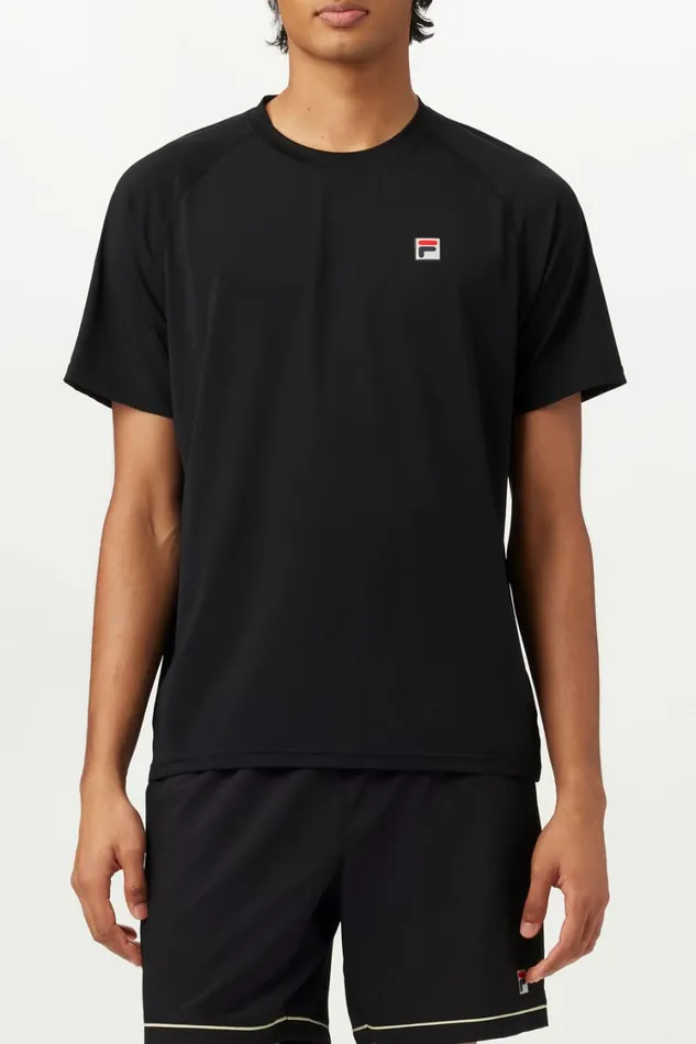 Men Tops and TShirts Fila Short Sleeve Crewneck 001 Black Men Tops and TShirts Fila Short Sleeve Crewneck 001 Black