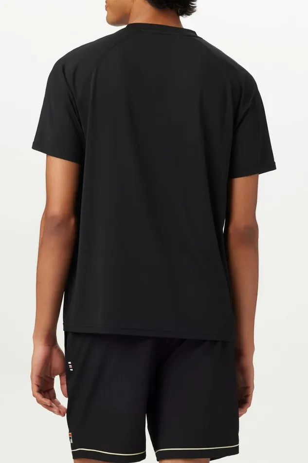 Men Tops and TShirts Fila Short Sleeve Crewneck 001 Black Men Tops and TShirts Fila Short Sleeve Crewneck 001 Black