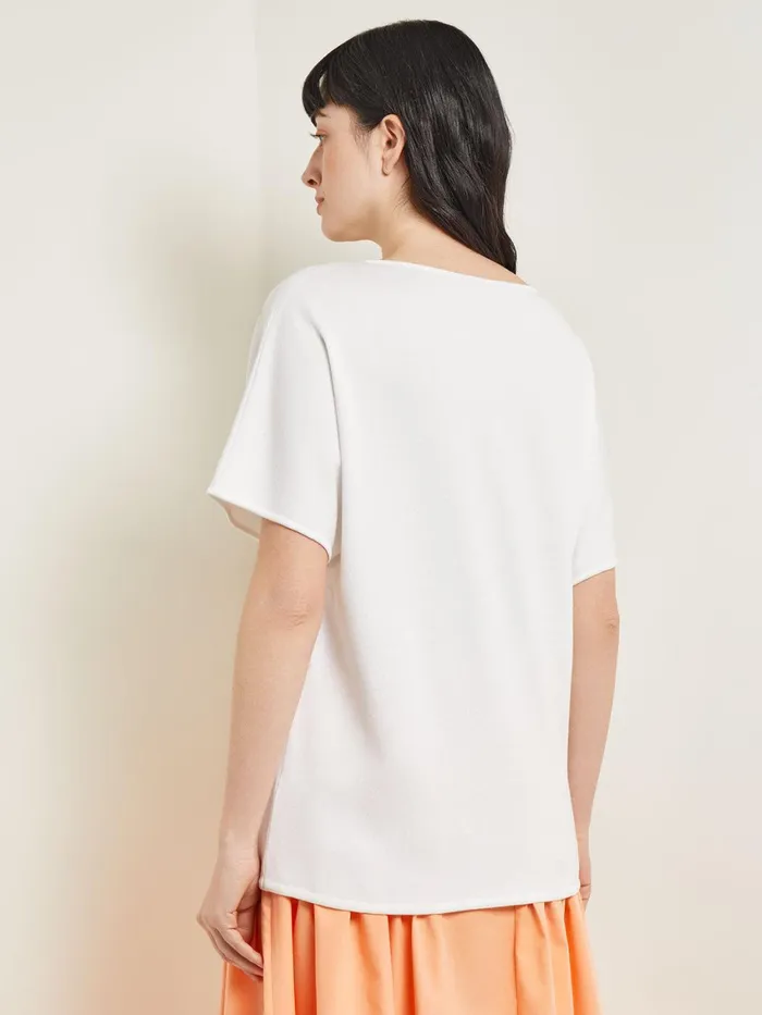 Misook Dolman Sleeve Boat Neck Tunic 8211 Cotton Floral Panel Soft Knit Women Tops and Tees Misook Dolman Sleeve Boat Neck Tunic 8211 Cotton Floral Panel Soft Knit Women Tops and Tees