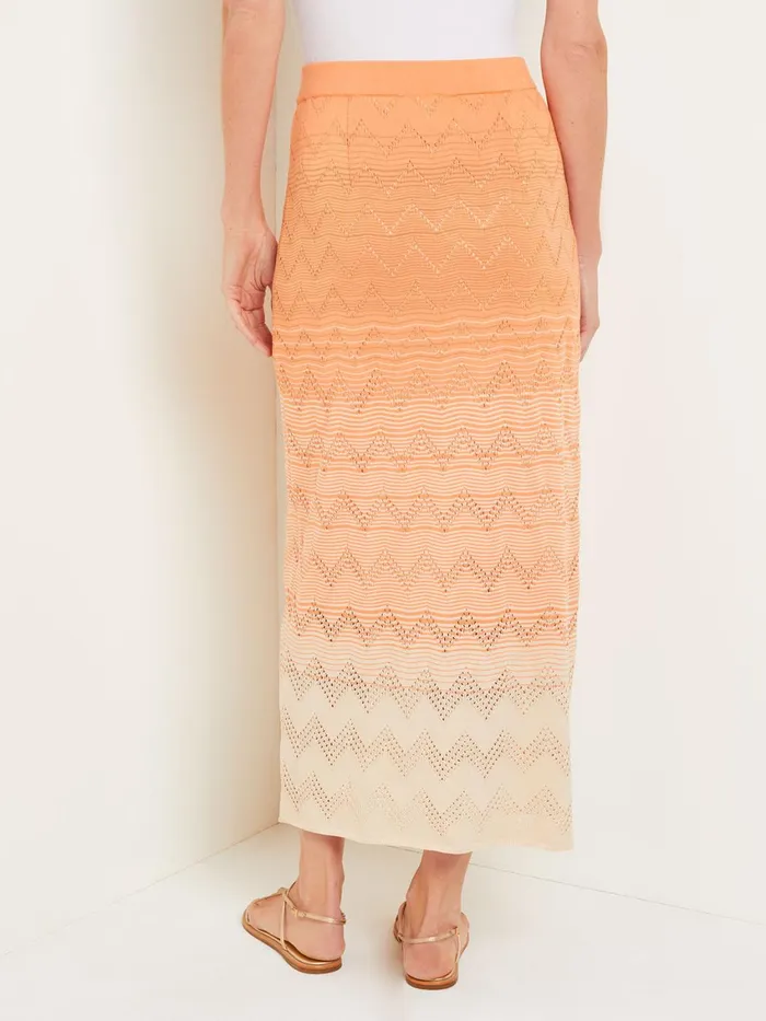 Misook Midi Straight Skirt 8211 Ombre Pointelle Soft Knit Women Skirts